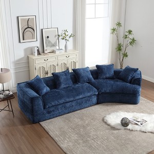 TiramisuBest Boucle Sofa 3 Seater for Living Room Oversized Comfy Sofa for Apartment - 1 of 4