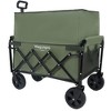 Whisen Expandable Dual-Layer Utility Wagon with 100% Extra Space, Grocery Cart for Camping, Shopping, Supports 225lbs - 2 of 4