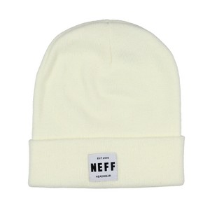 NEFF Men's EST.2002 Embroidered Patch Cuff Knit Beanie Cap Hat OSFM - 1 of 3