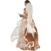 Kurt Adler UL 10-Light White & Rose Gold African American Angel Treetop, 16" - 4 of 4