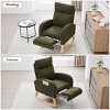 Nursery Rocking Chair with Adjustable Footrest & Headrest, Modern Teddy Recliner with Storage Pocket for Living Room Bedroom-3irtyhousy - 3 of 4