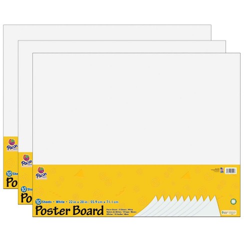 Ucreate Poster Board, White, 22 X 28, 10 Sheets Per Pack, 3 Packs : Target