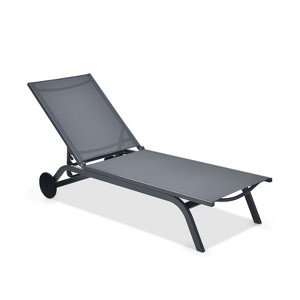 Tangkula Outdoor Aluminum Chaise Lounge Recliner Chair with Adjustable Backrest - 1 of 4