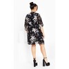 Women's Plus Size Bouquet Mini Dress - black | CITY CHIC - image 3 of 4