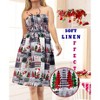 HAPPY BAY Women's Casual Beach Christmas Tree A line Slit Mini Dresses Ruched Tube Top Evening Short Strapless Santa Dress for Women - 2 of 4