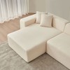 Modular Sectional Couch, Lambswool Fabric Modern L-Shape Sectional Sofa with Chaise Lounge - 3 of 4