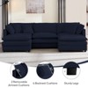 Mjkone 101'' U-Shaped Modular Sectional Sofa, 5-Seat Cloud Couch with 2 Ottomans, Modern Chenille Sofa Sleeper Deep Seat Couches - 3 of 4