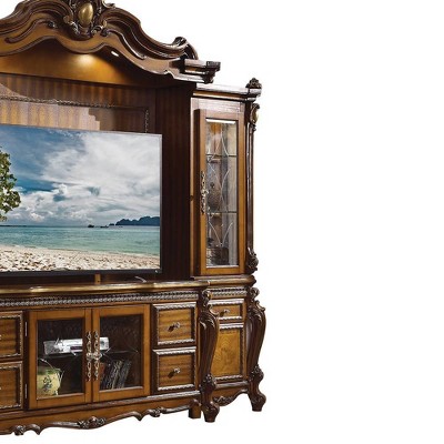 Cherry Oak Regal Entertainment Center with Touch Light Functionality