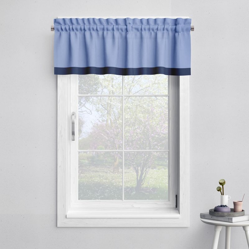 Bacati - Solid Blue/Navy Window Valance, 1 of 8