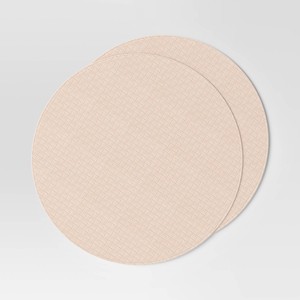 2pk Textured Faux Leather Charger Light Tan - Threshold™ - 1 of 4