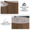 Set of 2 Retro Nesting Coffee Table Set with Solid Wood Veneer Design, Modern Round End Table for Living Room, Bedroom - ModernLuxe - 3 of 4