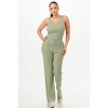 Slickblue Women’s Ribbed Tank & Pant Set, Functional Pockets, Co-ord Outfit, Everyday Wear, Color Options, Size S-L - 2 of 4