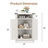 Corner Bathroom Cabinet, Farmhouse Small Corner Cabinet with Barn Door & Adjustable Shelf, Storage Cabinets for Bathroom, Kitchen, Living Room - 3 of 4