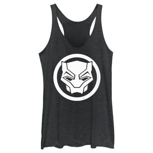 Women's Black Panther: Wakanda Forever White Panther Icon Racerback Tank Top  : Target