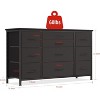 10 Drawer Dresser, 55 Inch TV Stand with Power Outlet Entertainment Center, Fabric Drawer Storage for Bedroom, Living Room, Wardrobe - 3 of 4