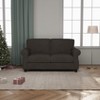 NicBex 56.3 Inch Deep Seat Couch,Love Seat Sofa for Living Room,Bedroom,Office,Apartment,Brown - 2 of 4