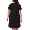 Agnes Orinda Women's Plus Size V Neck Button Ruffle Short Sleeve Midi Length Nightgowns - 4 of 4