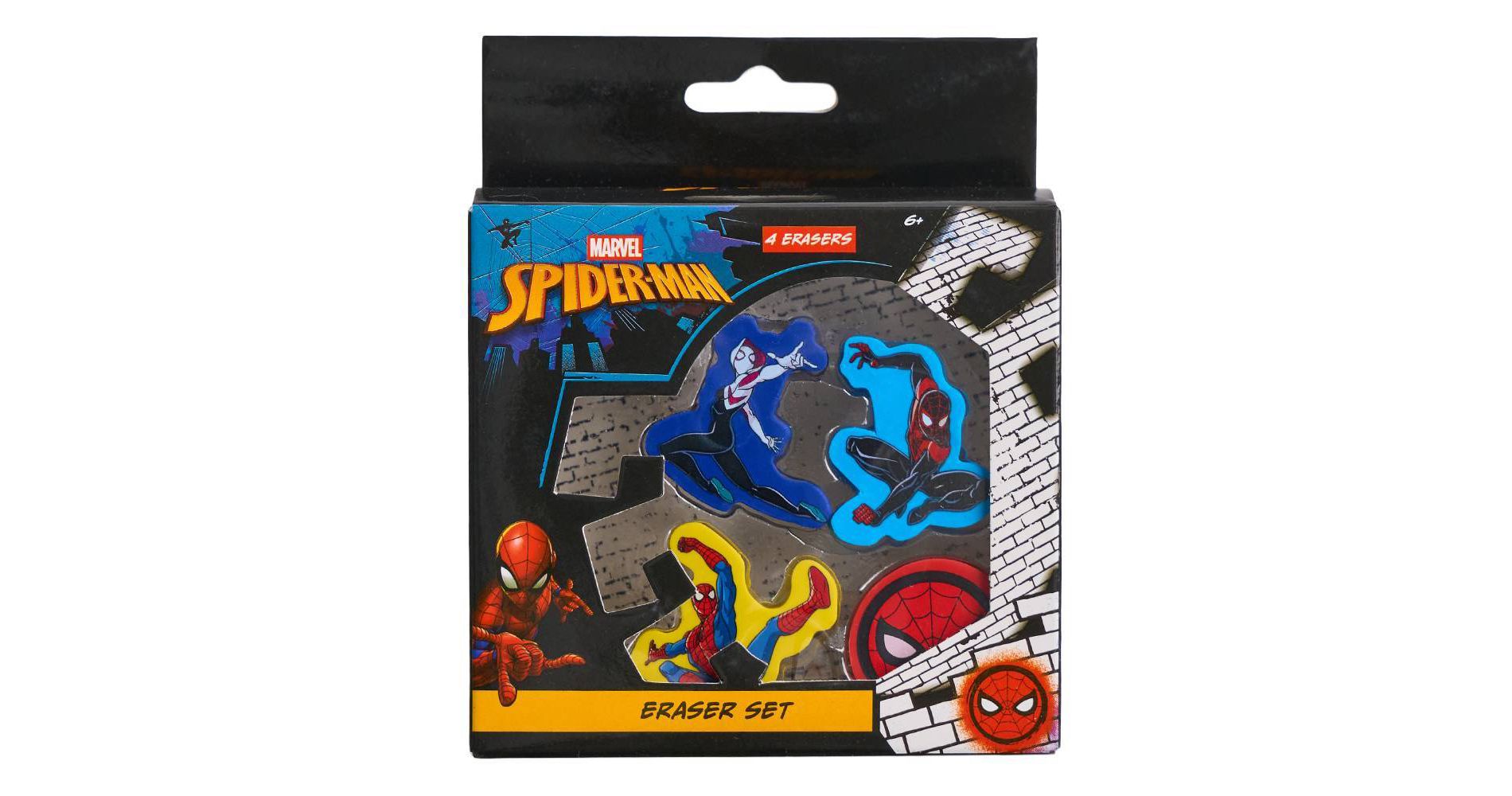 Marvel Spider-Man 4pk Shaped Novelty Erasers