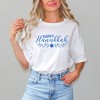 Simply Sage Market Women's Happy Hanukkah Blue Short Sleeve Graphic Tee - 3 of 3