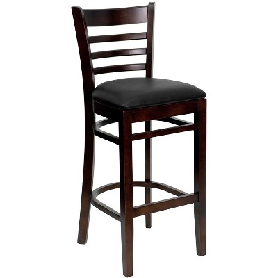 Flash Furniture Ladder Back Wooden Restaurant Barstool