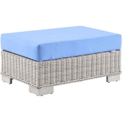 Modway Conway Outdoor Patio Wicker Rattan Ottoman