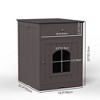 CAVINAS Wooden Cat Litter Box Enclosure with Drawer - Multi-Functional Side Table & Pet Crate, 120lb Capacity - 3 of 4