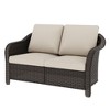 UPTION  Outdoor Patio Wicker Loveseat With Cushions - 2 of 4