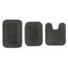 Radiant Collection Cotton Ruffle Pattern Tufted Set of 3 Bath Rug Set - Home Weavers - 2 of 4