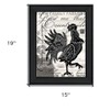 HomeRoots WELCOME TO THE FARM CHICKEN Black Framed Print Wall Art - 3 of 4