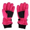 CTM Kids' Solid Color Winter Ski Glove with Wrist Strap by Wootie - 3 of 3