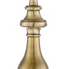 Regency Hill Fairlee Traditional Table Lamp 26" High Antique Brass Candlestick Black Fabric Drum Shade for Bedroom Living Room Bedside Nightstand Kids - 3 of 4