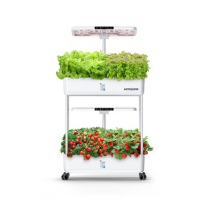 Ahopegarden Hydroponics Growing System Indoor Garden, 44 Pods Plant Herb Garden Germination Kit with LED Grow Light, 20L Double - 1 of 4