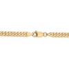 Black Bow Jewelry 3.2mm, 14k Yellow Gold, Solid Beveled Curb Chain Necklace - 3 of 4