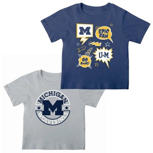 NCAA Michigan Wolverines Toddler Boys' 2pk T-Shirt - 1 of 3