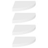 VidaXL Floating Corner Shelves 4 pcs White 13.8 inches x13.8 inches x1.5 inches  MDF - 2 of 4