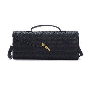 Adornia Black Woven Baguette Bag - 1 of 3