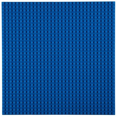 Strictly Briks Large Classic Stackable Baseplates, For Building Bricks, Bases for Tables, Mats, and More, Blue, 1 Piece, 10x10 Inches