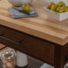 Linon Lennix Kitchen Cart Brown - 4 of 4
