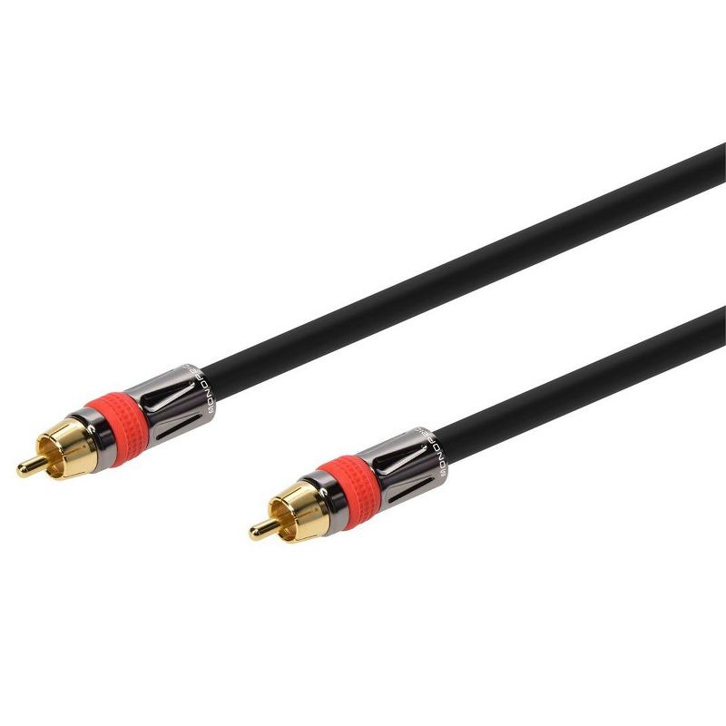 Monoprice Coaxial Audio/Video - 75 Feet - Black | RCA CL2 Rated RG6/U 75ohm (for S/PDIF, Digital Coax, Subwoofer & Composite Video, 1 of 3