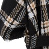 Hadley Wren Charlie Plaid Wrap Jacket- Black - 2 of 4