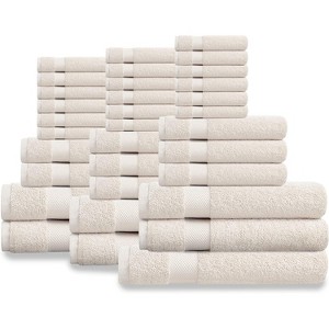 Delara Organic Cotton Luxuriously Plush Bath Towel Set, GOTS & Oeko-TEX Certified, Soft, Quick Dry & Ultra-Absorbent - 1 of 4