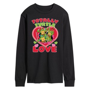 Men's - Teenage Mutant Ninja Turtles - Totally Turtle Love Long Sleeve Graphic T-Shirt - 1 of 3