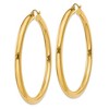 Black Bow Jewelry 4mm, 14k Yellow Gold Classic Round Hoop Earrings, 55mm (2 1/8 Inch) - 2 of 4