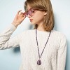 Wire Wrapped Amethyst Necklace Life Tree Gemstone Healing Jewelry Gift - 2 of 4