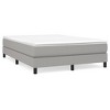 vidaXL Fabric Queen Box Spring Bed Frame 59.8"x79.9" in Light Gray, Modern Design - 3 of 4