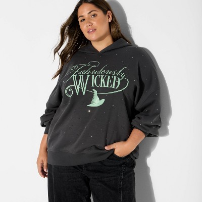 Women's Fabulously Wicked Graphic Hooded Sweatshirt - Black