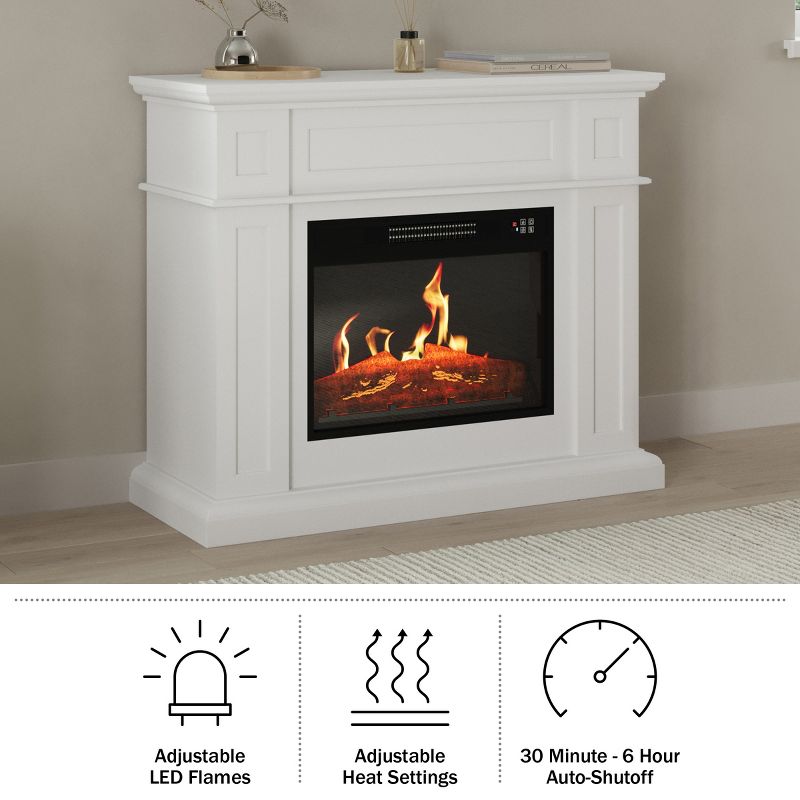 Northwest Freestanding Electric Fireplace with Mantel and Remote, 4 of 13