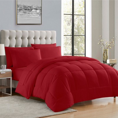Sweet Home Collection Bed-in-a-bag Solid Color Comforter & Sheet Set ...