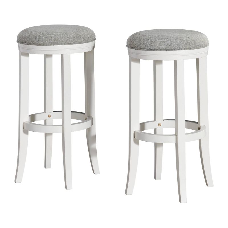 Set of 2 Natick Bar Height Stools - Alaterre Furniture, 1 of 9