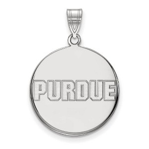 Black Bow Jewelry 10k White Gold Purdue Boilermakers NCAA Large Pendant - 1 of 3